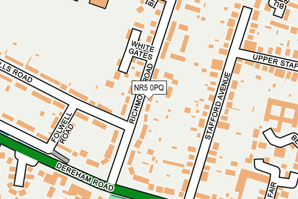 NR5 0PQ map - OS OpenMap – Local (Ordnance Survey)