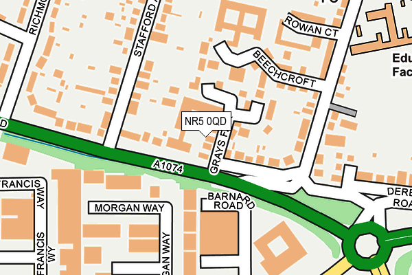 NR5 0QD map - OS OpenMap – Local (Ordnance Survey)