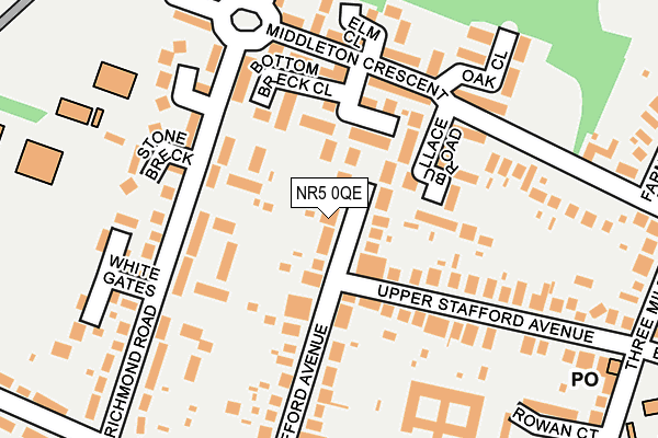 NR5 0QE map - OS OpenMap – Local (Ordnance Survey)