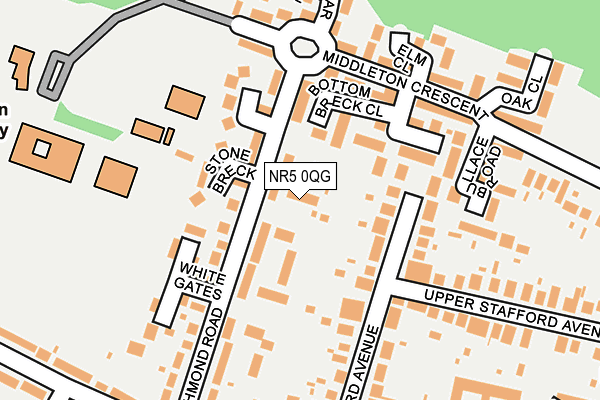 NR5 0QG map - OS OpenMap – Local (Ordnance Survey)