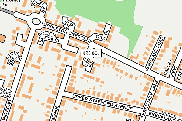NR5 0QJ map - OS OpenMap – Local (Ordnance Survey)
