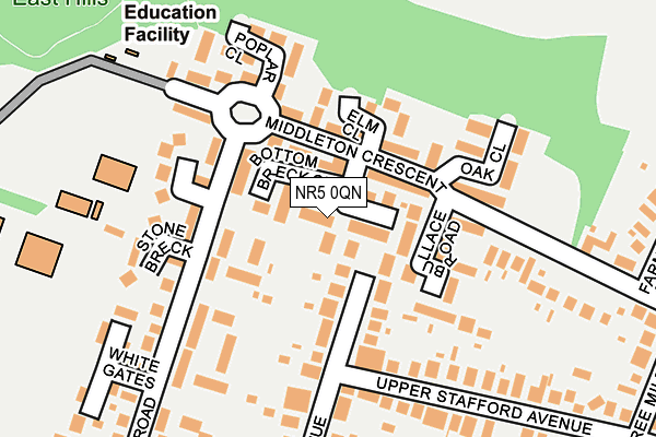 NR5 0QN map - OS OpenMap – Local (Ordnance Survey)