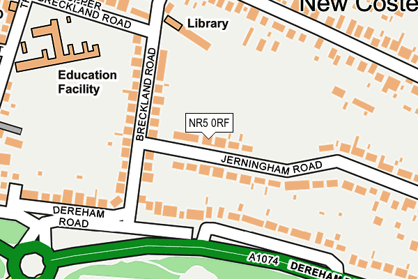 NR5 0RF map - OS OpenMap – Local (Ordnance Survey)