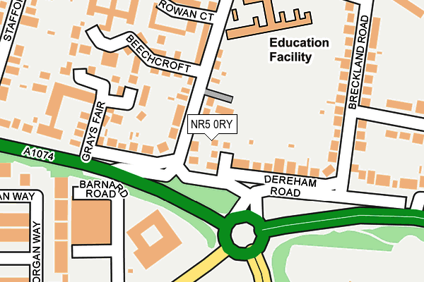 NR5 0RY map - OS OpenMap – Local (Ordnance Survey)