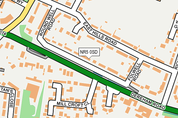 NR5 0SD map - OS OpenMap – Local (Ordnance Survey)