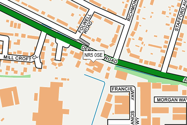 NR5 0SE map - OS OpenMap – Local (Ordnance Survey)
