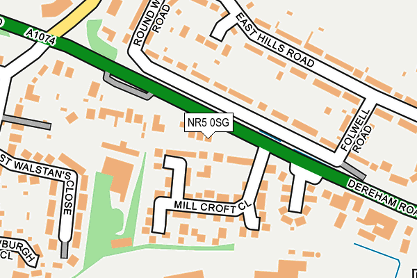 NR5 0SG map - OS OpenMap – Local (Ordnance Survey)