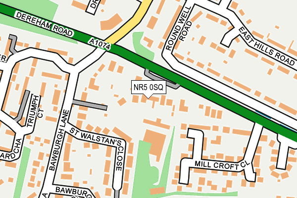 NR5 0SQ map - OS OpenMap – Local (Ordnance Survey)