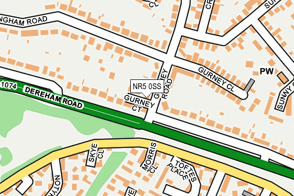 NR5 0SS map - OS OpenMap – Local (Ordnance Survey)