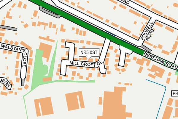 NR5 0ST map - OS OpenMap – Local (Ordnance Survey)