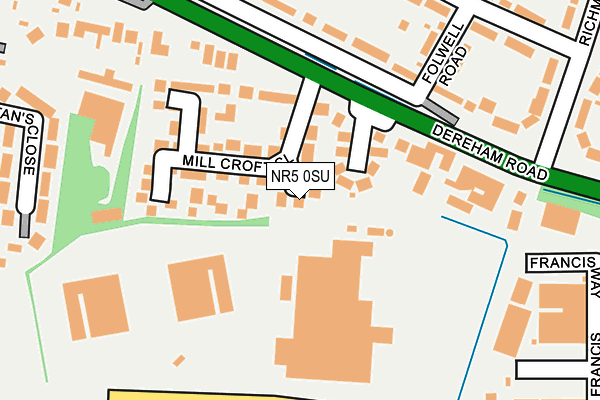 NR5 0SU map - OS OpenMap – Local (Ordnance Survey)
