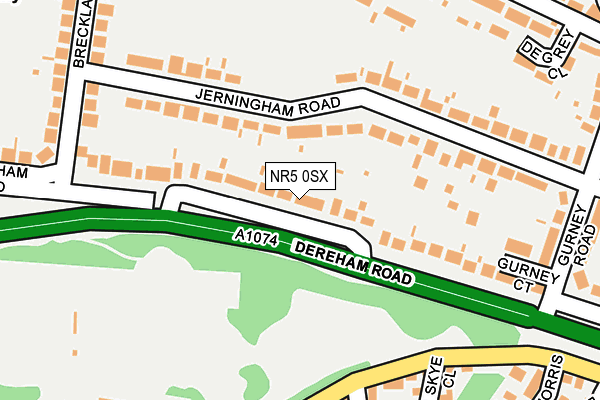 NR5 0SX map - OS OpenMap – Local (Ordnance Survey)