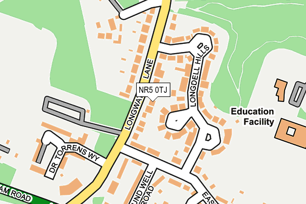NR5 0TJ map - OS OpenMap – Local (Ordnance Survey)