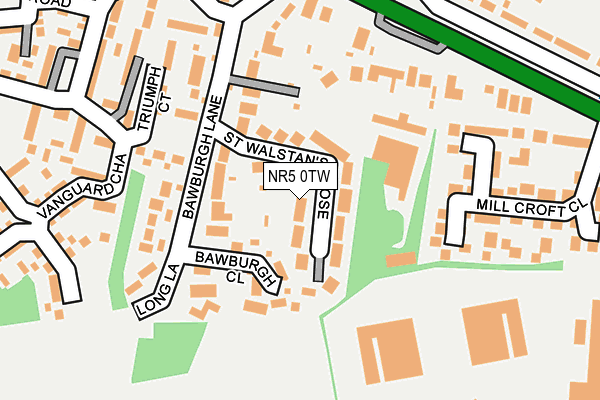 NR5 0TW map - OS OpenMap – Local (Ordnance Survey)