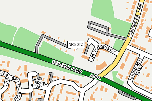NR5 0TZ map - OS OpenMap – Local (Ordnance Survey)