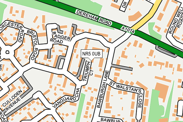 NR5 0UB map - OS OpenMap – Local (Ordnance Survey)