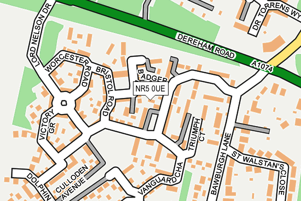 NR5 0UE map - OS OpenMap – Local (Ordnance Survey)