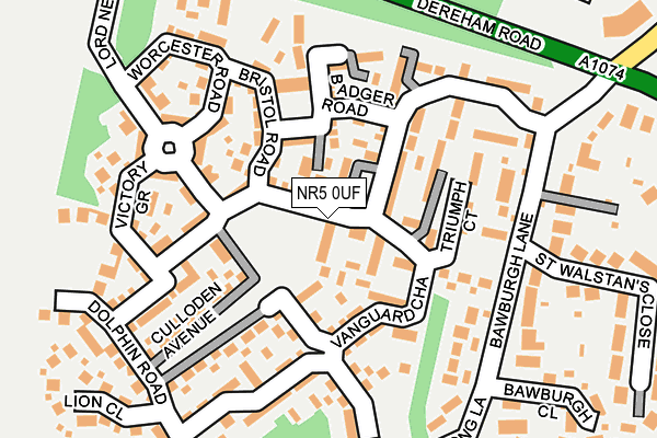 NR5 0UF map - OS OpenMap – Local (Ordnance Survey)