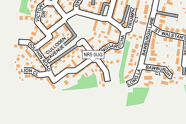 NR5 0UG map - OS OpenMap – Local (Ordnance Survey)