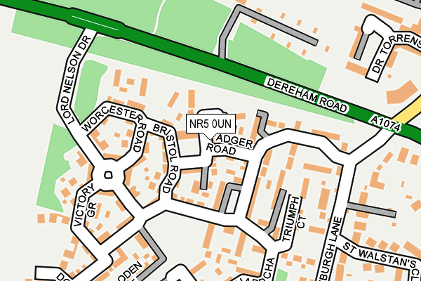 NR5 0UN map - OS OpenMap – Local (Ordnance Survey)