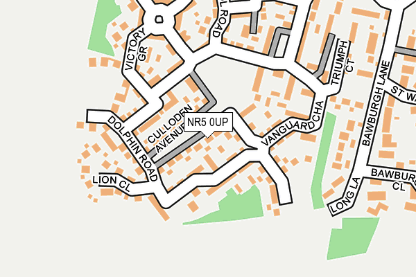 NR5 0UP map - OS OpenMap – Local (Ordnance Survey)