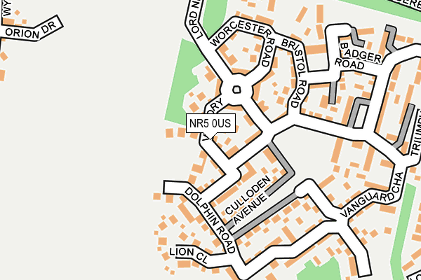 NR5 0US map - OS OpenMap – Local (Ordnance Survey)
