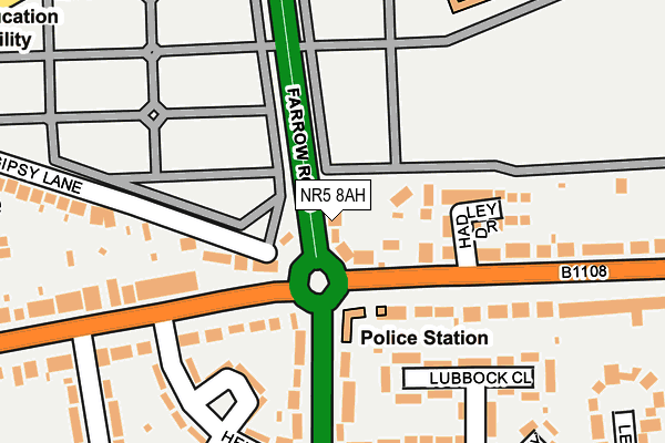 NR5 8AH map - OS OpenMap – Local (Ordnance Survey)