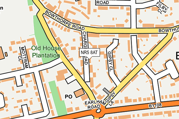 NR5 8AT map - OS OpenMap – Local (Ordnance Survey)