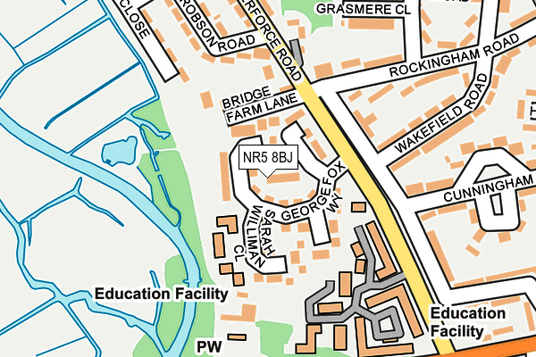 NR5 8BJ map - OS OpenMap – Local (Ordnance Survey)