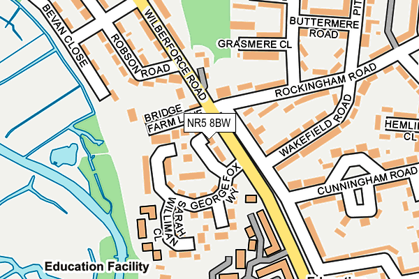 NR5 8BW map - OS OpenMap – Local (Ordnance Survey)