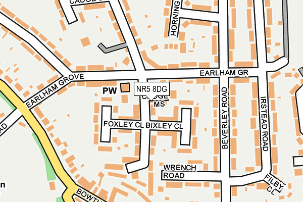 NR5 8DG map - OS OpenMap – Local (Ordnance Survey)