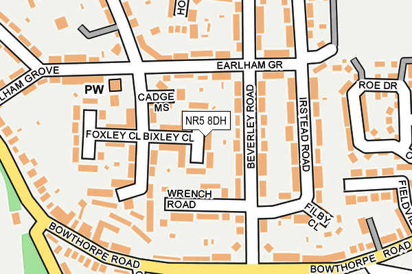 NR5 8DH map - OS OpenMap – Local (Ordnance Survey)