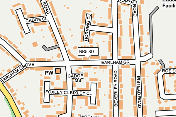 NR5 8DT map - OS OpenMap – Local (Ordnance Survey)