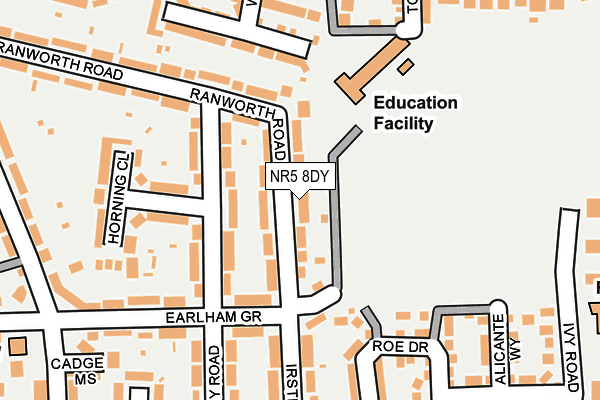 NR5 8DY map - OS OpenMap – Local (Ordnance Survey)