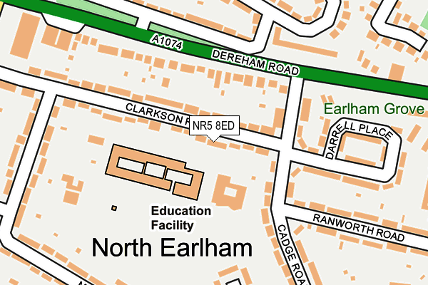 NR5 8ED map - OS OpenMap – Local (Ordnance Survey)