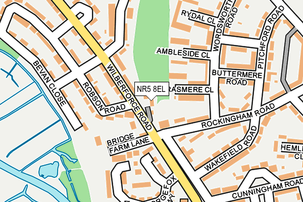 NR5 8EL map - OS OpenMap – Local (Ordnance Survey)