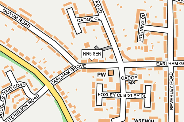 NR5 8EN map - OS OpenMap – Local (Ordnance Survey)