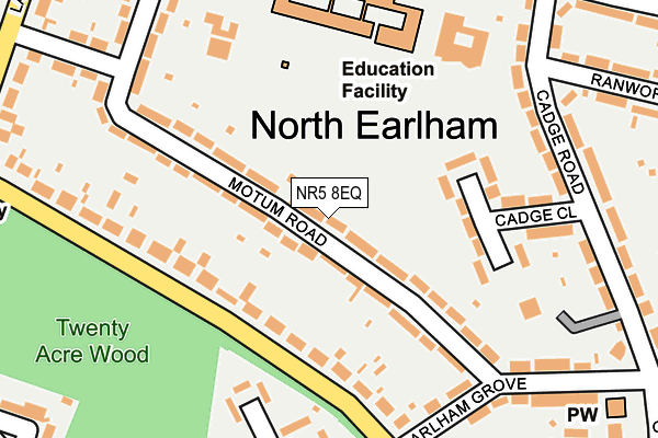 NR5 8EQ map - OS OpenMap – Local (Ordnance Survey)