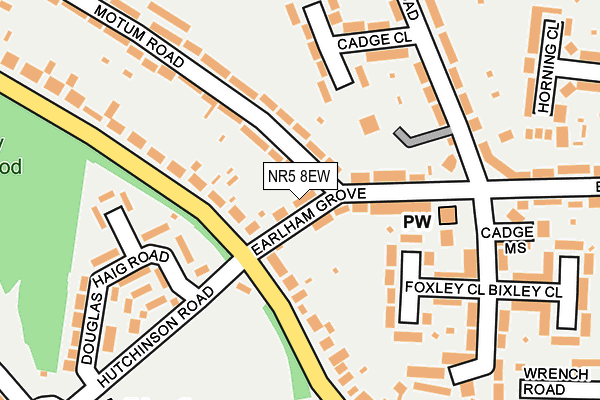 NR5 8EW map - OS OpenMap – Local (Ordnance Survey)