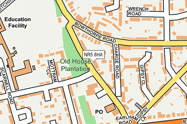 NR5 8HA map - OS OpenMap – Local (Ordnance Survey)