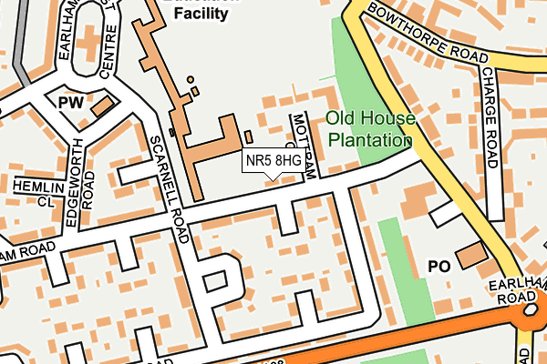 NR5 8HG map - OS OpenMap – Local (Ordnance Survey)