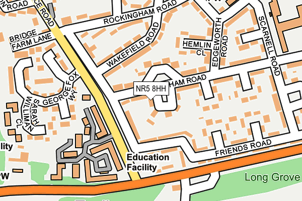 NR5 8HH map - OS OpenMap – Local (Ordnance Survey)