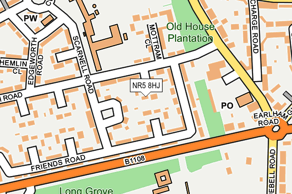NR5 8HJ map - OS OpenMap – Local (Ordnance Survey)