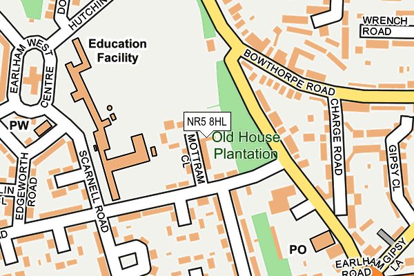 NR5 8HL map - OS OpenMap – Local (Ordnance Survey)