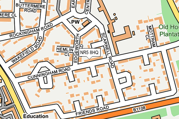 NR5 8HQ map - OS OpenMap – Local (Ordnance Survey)