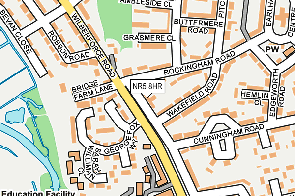 NR5 8HR map - OS OpenMap – Local (Ordnance Survey)