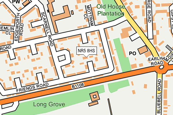 NR5 8HS map - OS OpenMap – Local (Ordnance Survey)