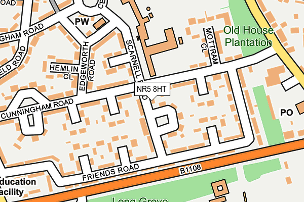 NR5 8HT map - OS OpenMap – Local (Ordnance Survey)