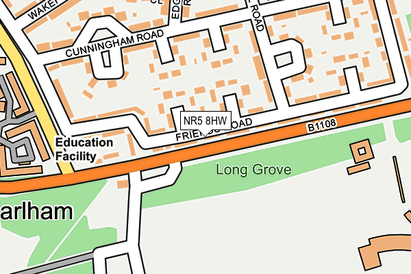 NR5 8HW map - OS OpenMap – Local (Ordnance Survey)