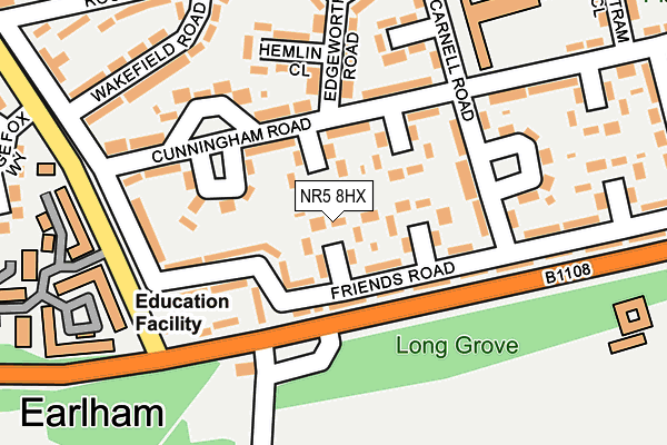 NR5 8HX map - OS OpenMap – Local (Ordnance Survey)